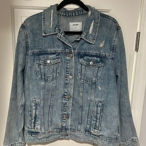 Old Navy distressed light wash jean jacket